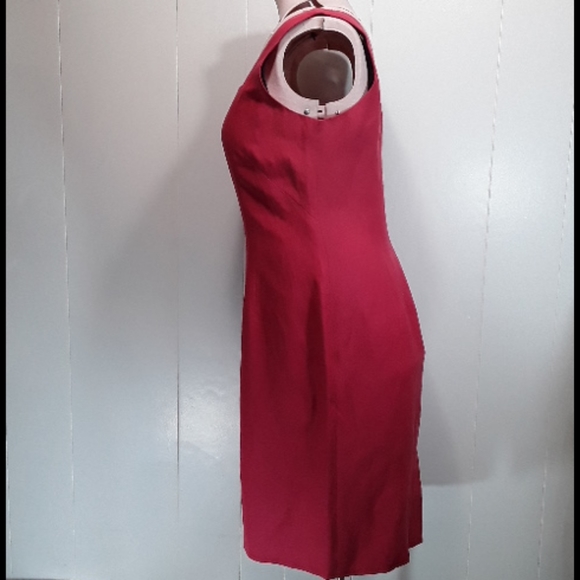 Dana Buchman silk and linen Magenta Pink bodycon dress Size 14 - Picture 6 of 7